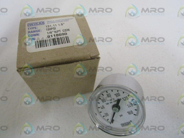 WIKA 9118080 PRESSURE GAUGE 160 PSI *NEW IN BOX*