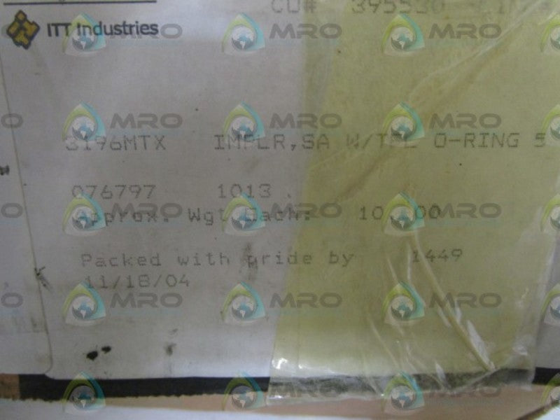 GOULDS IMPLR, SA W/TFL O-RING 76797 1013 *NEW IN BOX*