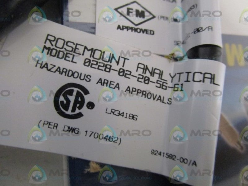 ROSEMOUNT SENSOR ASSEMBLY 228-02-20-56-61 *NEW IN BOX*