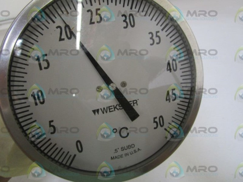 WEKSLER 5" 0/50C BIMETAL THERMOMETER 5A1244CNXEL *NEW IN BOX*