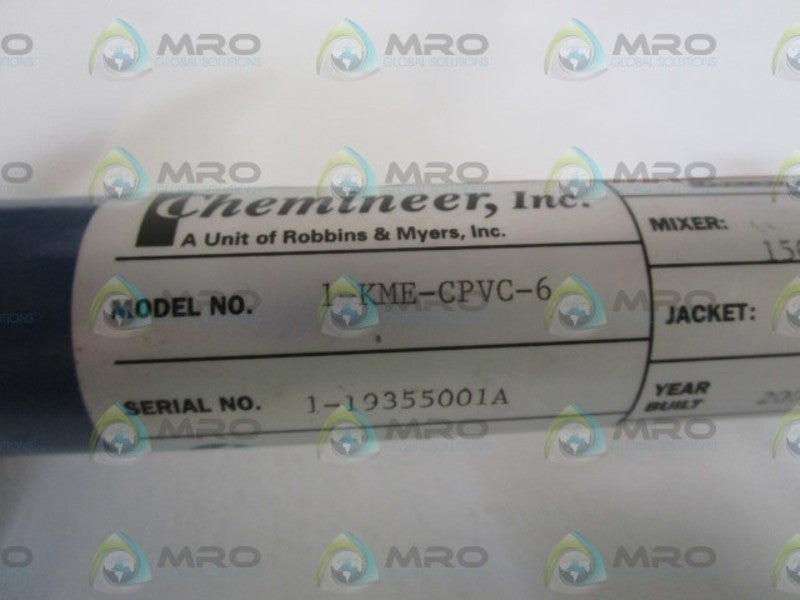 CHEMINEER, INC. STATIC MIXER 1-KME-CPVC-6  NSNP