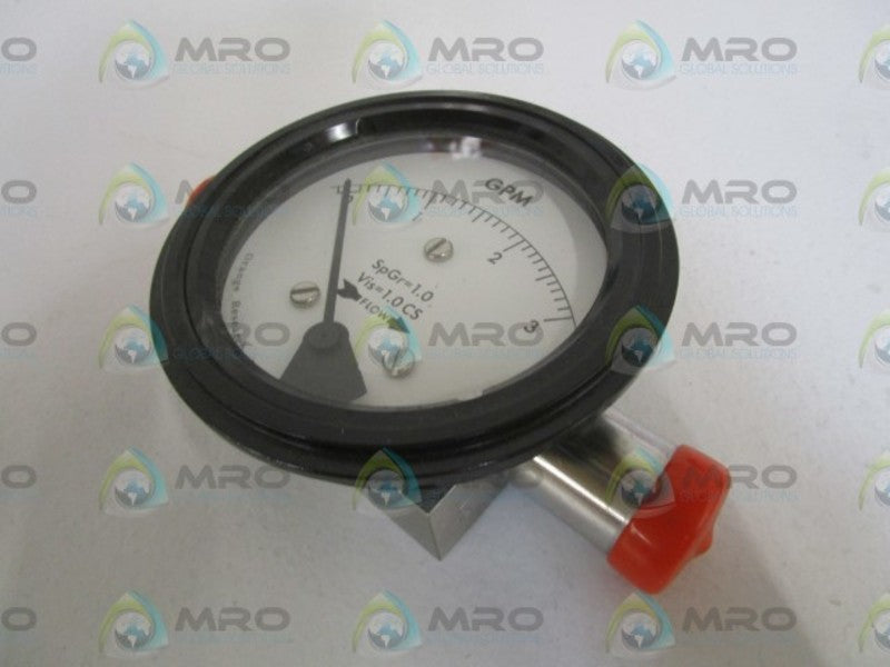ORANGE RESEARCH, INC. 0-3GPM GAUGE 2321-P46407-1 *NEW NO BOX*