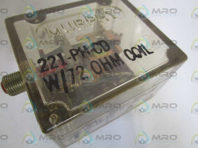 MURPHY 72OHM COIL RELAY 221-PH-CD *NEW IN BOX*