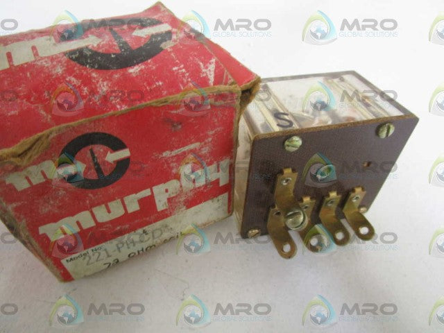 MURPHY 72OHM COIL RELAY 221-PH-CD *NEW IN BOX*