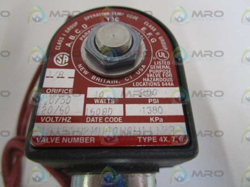 PARKER 71215SN2MN00N0H111P3 VALVE 110/120V *NEW IN BOX*