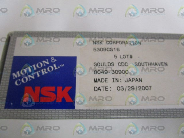 NSK BALL BEARING 5309CG16 *NEW IN BOX*