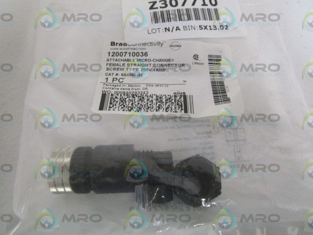 WOODHEAD SENSOR CONNECTOR RECEPTACLE 1200710036 *NEW IN FACTORY BAG*
