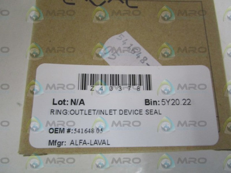 ALFA-LAVAL OUTLET/INLET DEVICE SEAL 54164805  NSMP