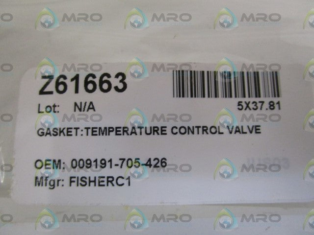 LOT OF 4 FISHER TEMP. CONTROL VALVE GASKET 009191-705-426 *NEW NO BOX*