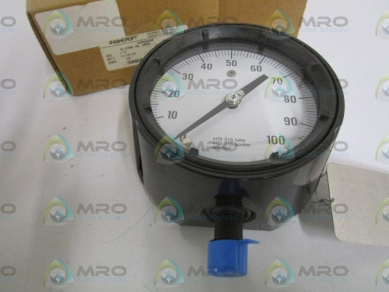 ASHCROFT 451279SS04LXNHSG-100# PRESSURE GAUGE 0-100 PSI  NSMP