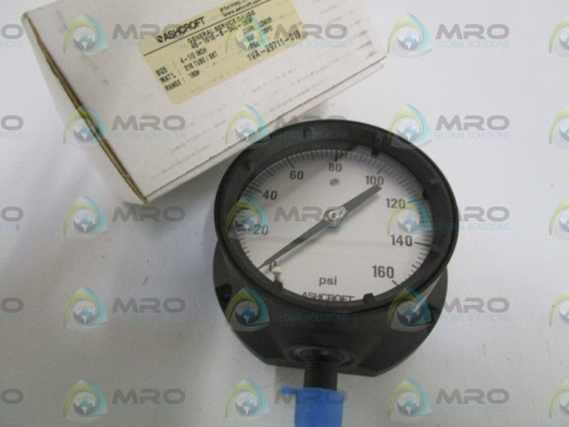 ASHCROFT 451010S04L-160# PRESSURE GAUGE 0-160PSI  NSMP