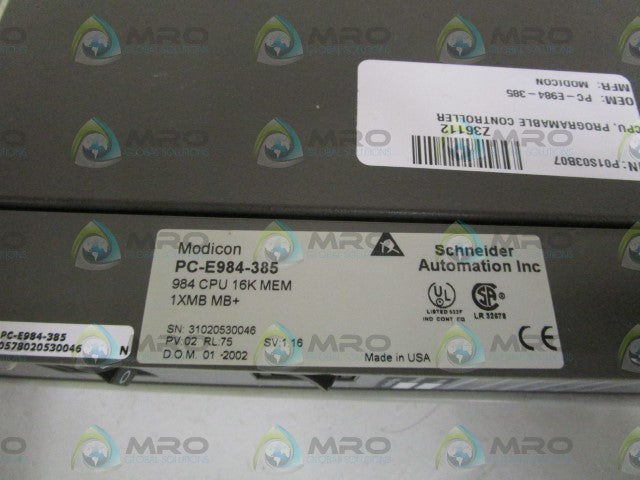 MODICON CONTROLLER MODULE PC-E984-385 *NEW NO BOX*