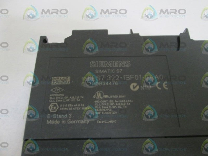 SIEMENS OUTPUT MODULE (AS PICTURED) 6ES7 322-1BF01-0AA0  UNMP