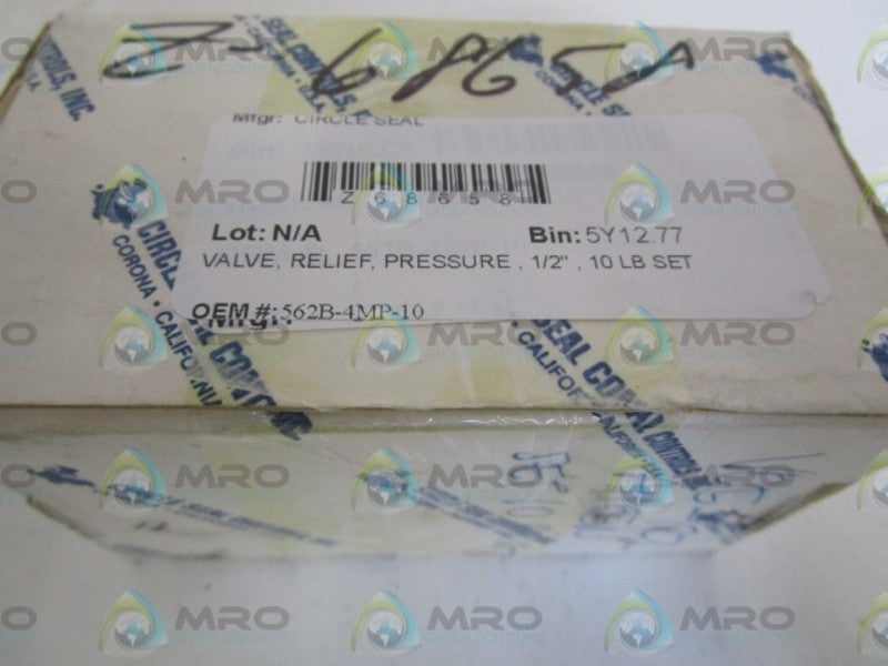 CIRCLE SEAL 1/2" PRESSURE RELIEF VALVE 562B-4MP-10  NSMP
