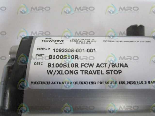 FLOWSERVE VALVE ACTUATOR B100S10R *NEW NO BOX*