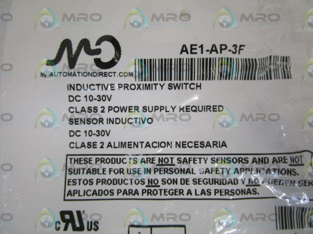 AUTOMATION DIRECT INDUCTIVE PROXIMITY SWITCH AE1-AP-3F * NEW IN FACTORY BAG *