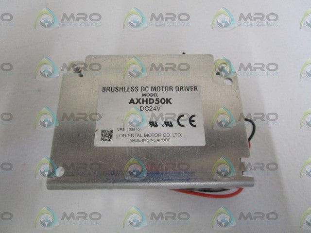 ORIENTAL MOTOR DC24V BRUSHLESS DC MOTOR DRIVE AXHD50K *USED*