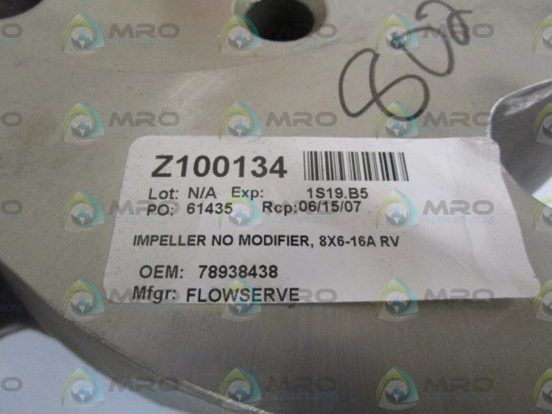 FLOWSERVE 8X6-16A RV IMPELLER MY48888A160-D4 *NEW NO BOX*