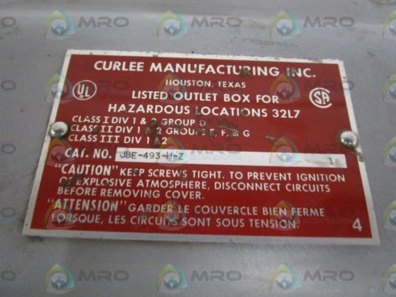 CURLEE JBE-493-H-Z OUTLET BOX  NSNP