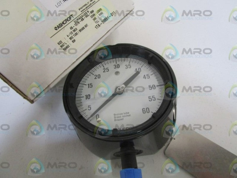 ASHCROFT 451279AS04L60# 60PSI 4-1/2" NSMP