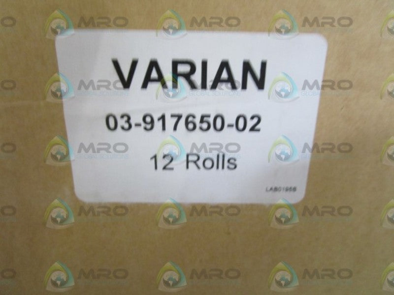 LOT OF 12 VARIAN ROLLS 03-917650-02 *NEW IN BOX *