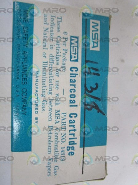 LOT OF 6 MSA CHARCOAL CARTRIDGE 14318 NSMP