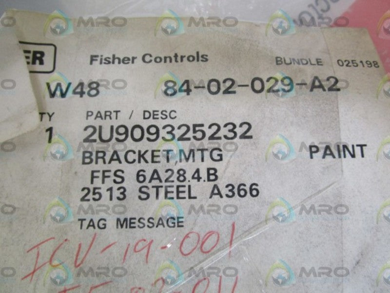 FISHER MOUNTING BRACKET 2U909325232 * NEW IN FACTORY BAG *