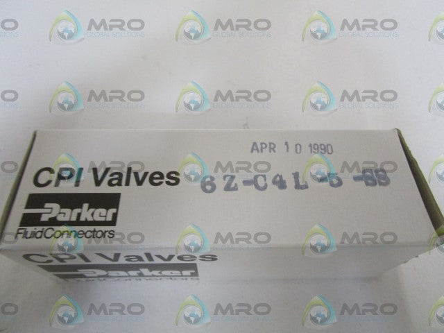 PARKER CPI VALVE 6Z-C4L-5-SS *NEW IN BOX*