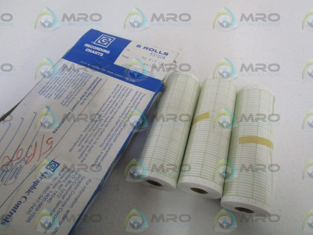 LOT OF 3 GRAPHIC CONTROLS RECORDING CHARTS 537104 *NEW IN BOX*
