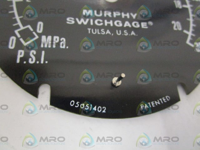 MURPHY FACE FOR PRESSURE GAUGE  05051402 *NEW NO BOX*