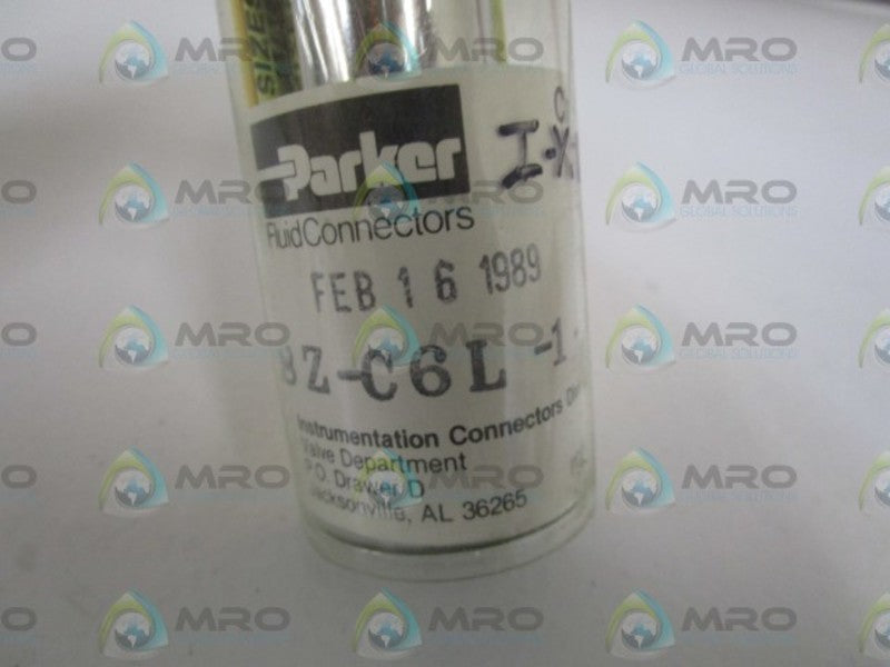 PARKER VALVE 8Z-C6L-1-SS *ORIGINAL PACKAGE*
