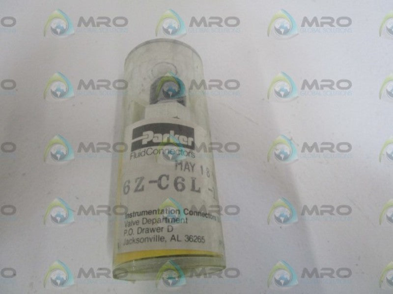 PARKER VALVE 6Z-C6L-1-SS *ORIGINAL PACKAGE*