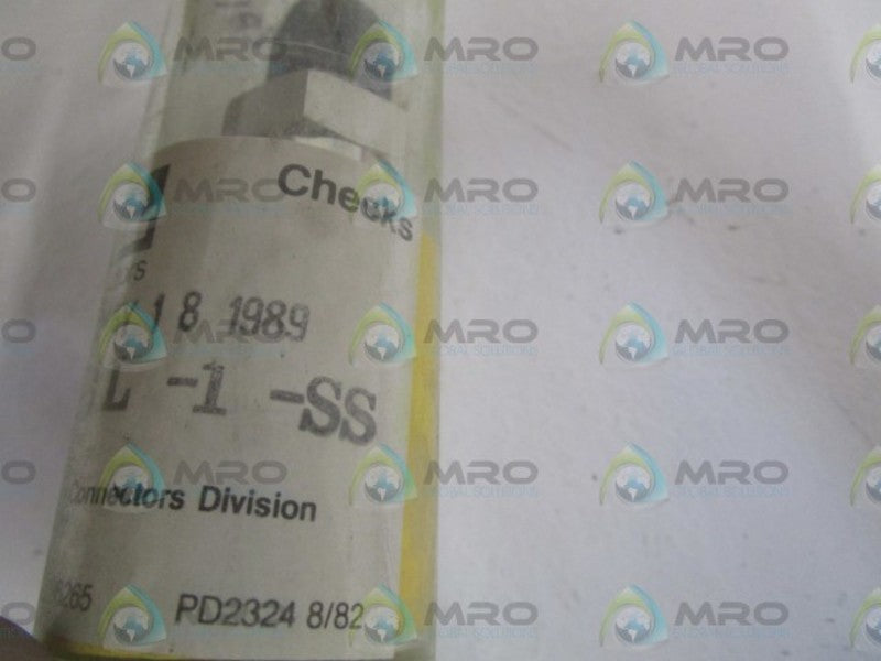 PARKER VALVE 6Z-C6L-1-SS *ORIGINAL PACKAGE*