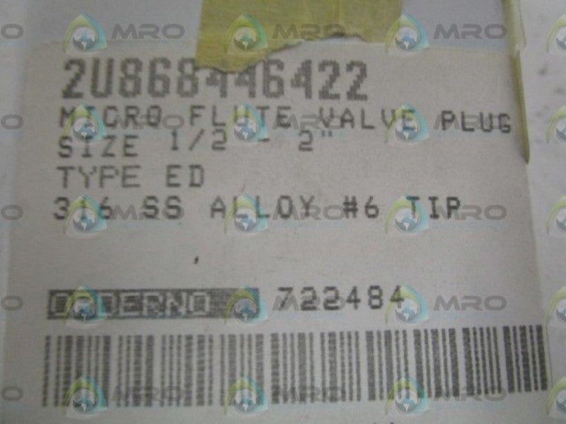 FISHER MICRO FLUTE VALVE PLUG 2U868446422  NSMP