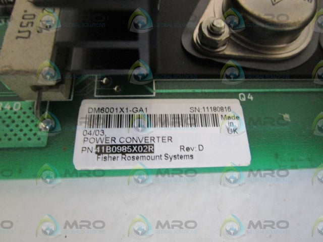 FISHER ROSEMOUNT DM6001X1-GA1 41B0985X02R POWER CONVERTER *NEW NO BOX*