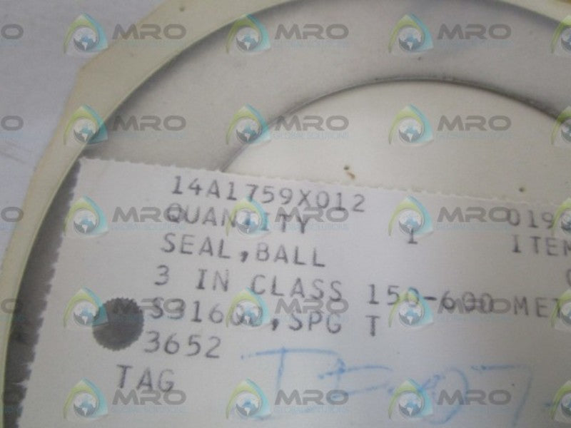 FISHER 3" BALL SEAL 14A1759X012 * NEW IN ORIGINAL PACKAGE *