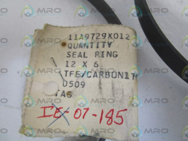 LOT OF 2 FISHER 12"X6" SEAL RING 11A9729X012 *NEW IN FACTORY BAG*