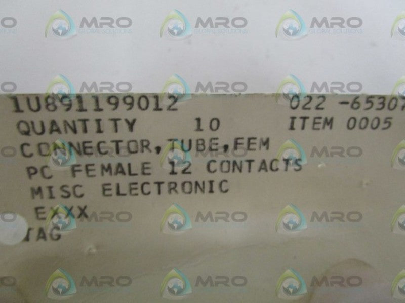 LOT OF 10 FISHER CONNECTOR 1U891199012 *NEW NO BOX*