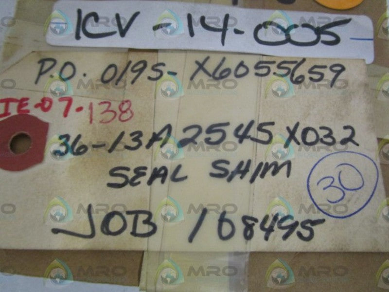 LOT OF 30 FISHER SEAL SHIM 13A2545X032 *NEW NO BOX*