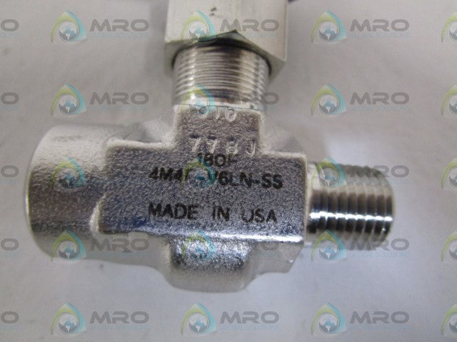 PARKER NEEDLE VALVE 4M4F-V6LN-SS *NEW IN BOX*