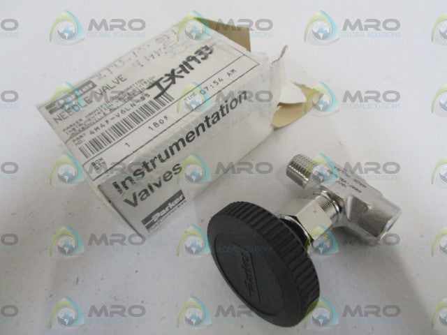 PARKER NEEDLE VALVE 4M4F-V6LN-SS *NEW IN BOX*