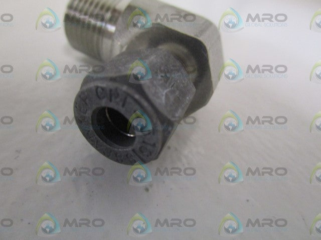 LOT OF 8 PARKER 1/4" X 3/8" MALE ELBOW 4-6CBZ-SS *NEW NO BOX*