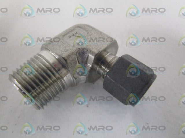 LOT OF 8 PARKER 1/4" X 3/8" MALE ELBOW 4-6CBZ-SS *NEW NO BOX*