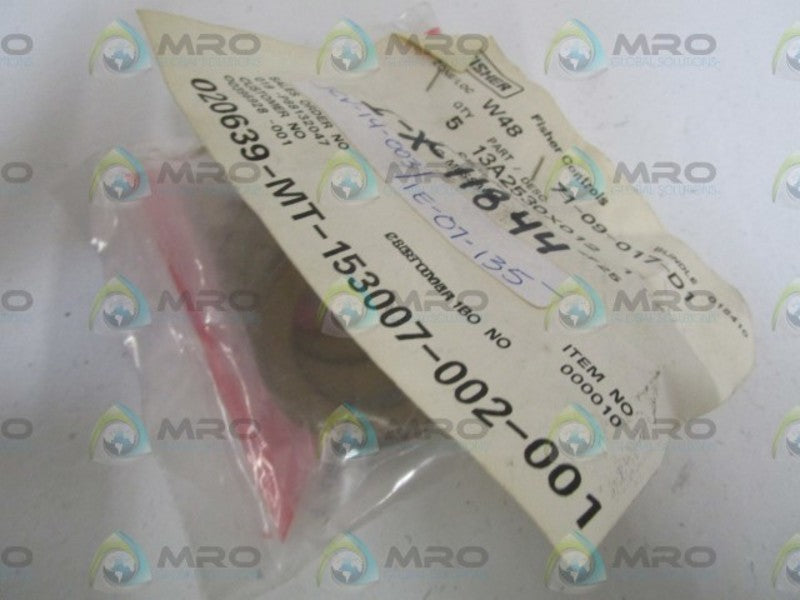 LOT OF 5 FISHER 1-1/2" BALL SEAL 13A2530X012 *NEW IN FACTORY BAG*