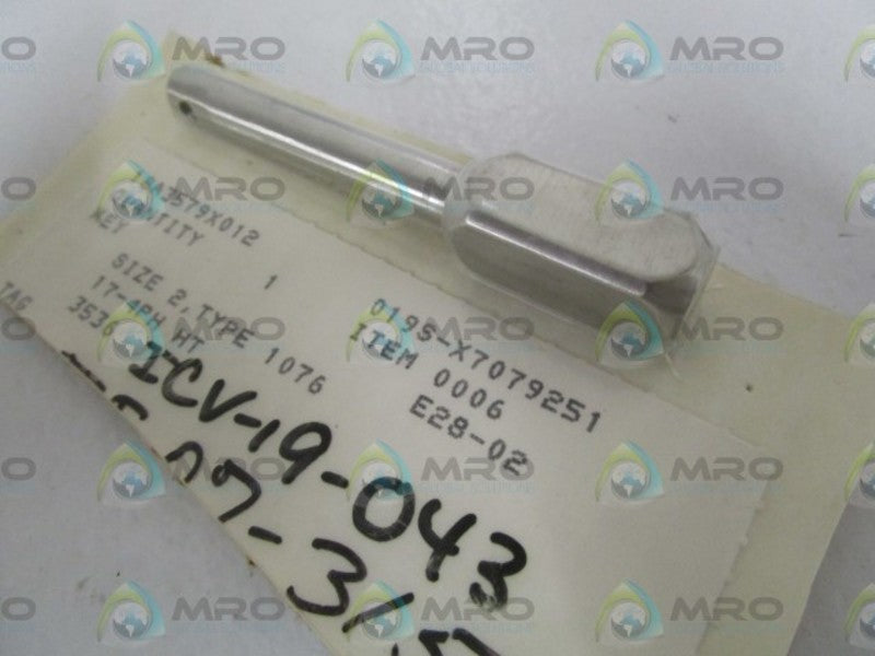FISHER SIZE 2 KEY 18A3579X012 * ORIGINAL PACKAGE *