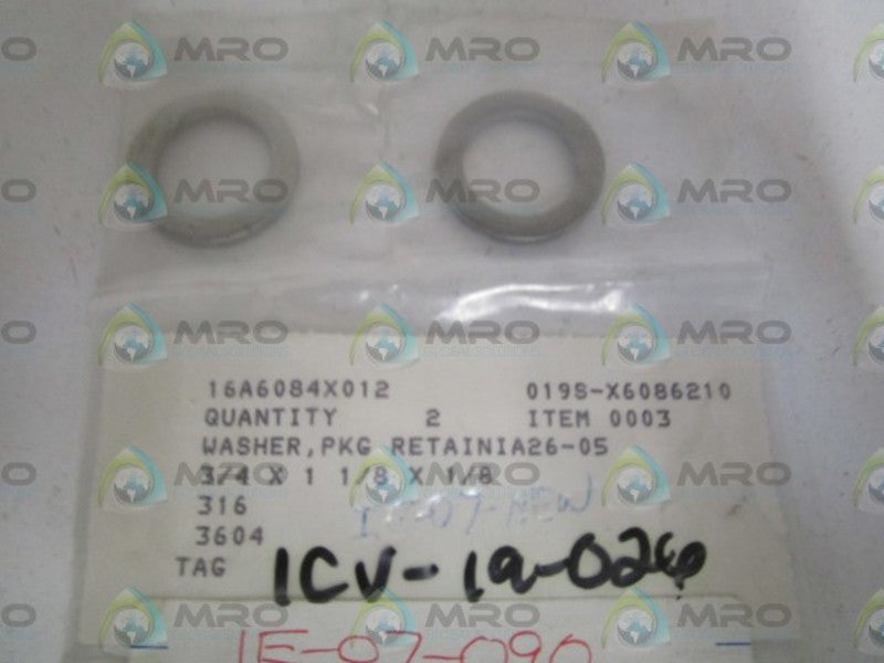LOT OF 2 FISHER RETAINING WASHER 16A6084X012 *NEW IN BAG*
