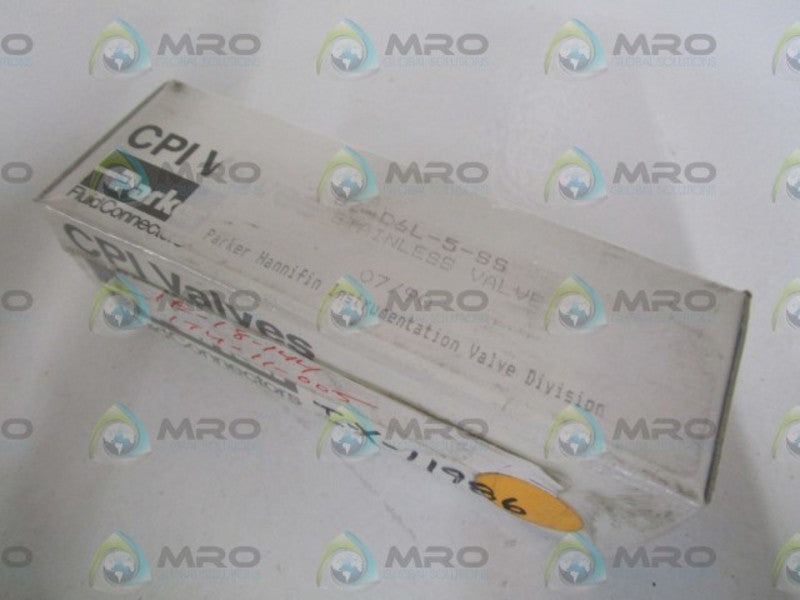 PARKER STAINLESS VALVE 8Z-C6L-5-SS *NEW IN BOX*
