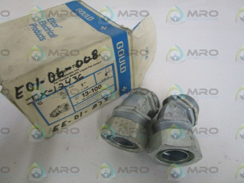 LOT OF 2 GOULD 1" CONNECTOR 13-100 *NEW IN BOX*