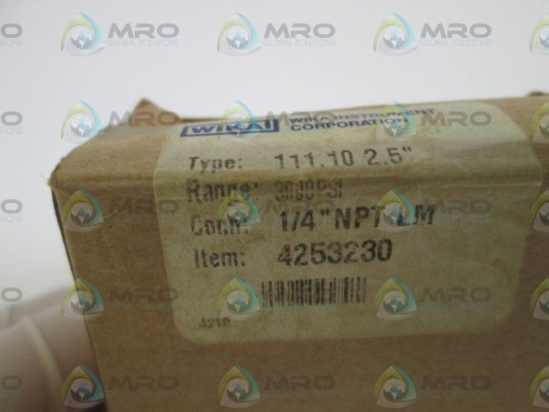 WIKA 4253230 111.10 2.5" GAUGE 3000 PSI  NSMP