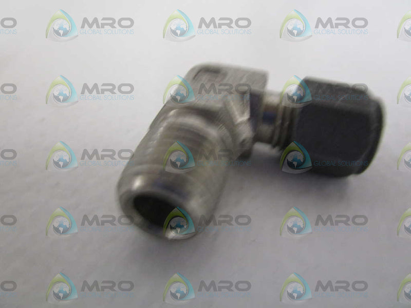 LOT OF 4 PARKER 1/4"T X 1/4" NPT MALE ELBOW 4-4CBZ-SS *NEW NO BOX*